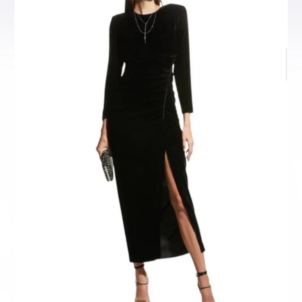 VERONICA BEARD Lawton Black Velvet Midi Dress Sz 4